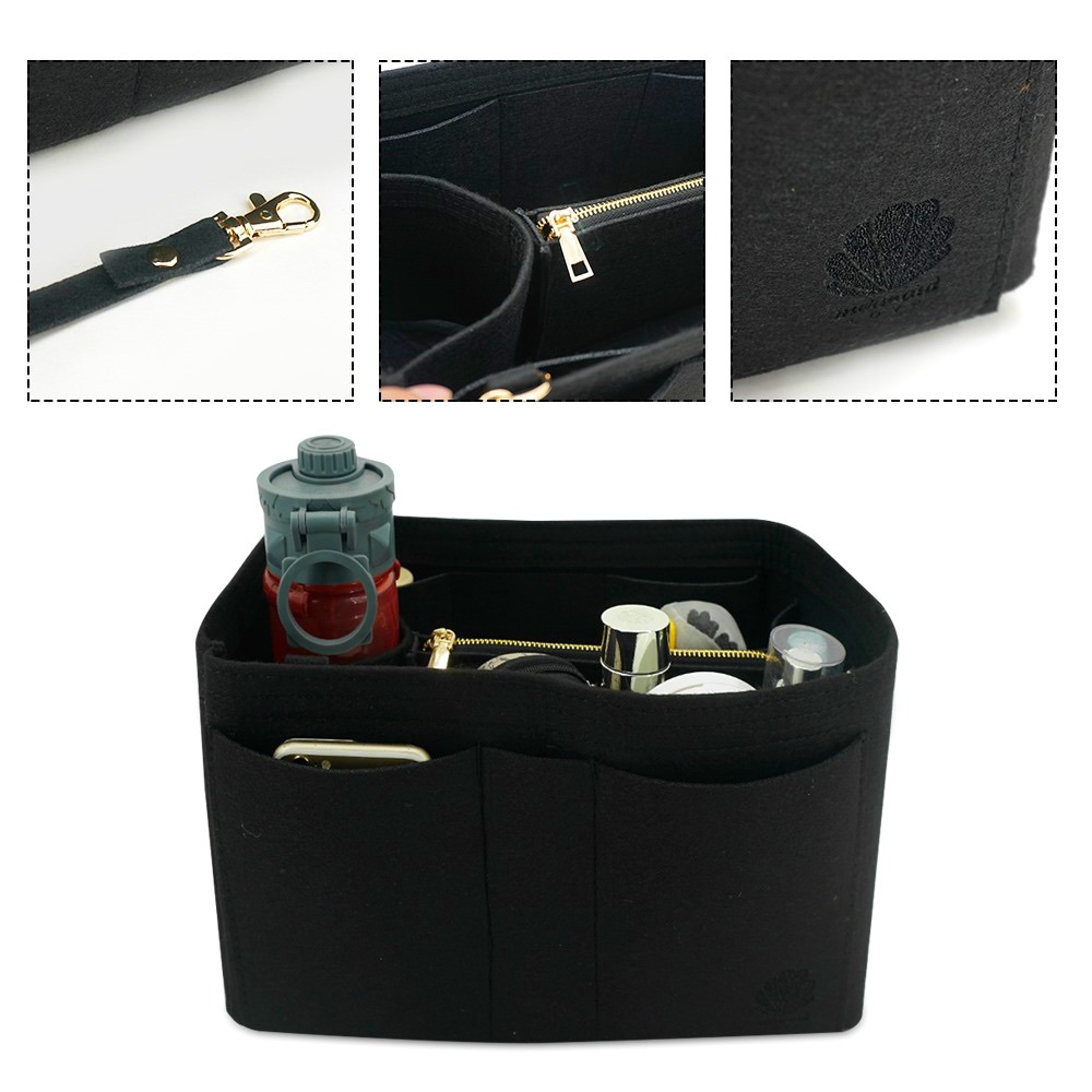 BAG PURSE INSERT ORGANIZER - BLACK